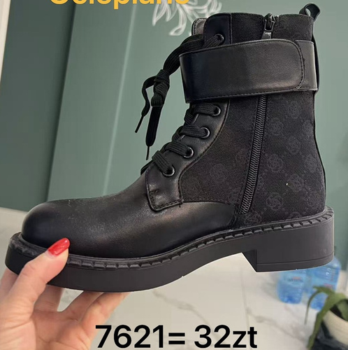 Botki damskie 7621.BLACK Ocieplane (36/41,12par)