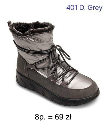 Botki damskie   7A401.D.GREY  (36/41,8par)