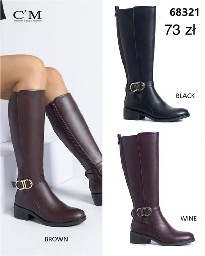Kozaki damskie  7A68321.BLACK (36/41,12par)