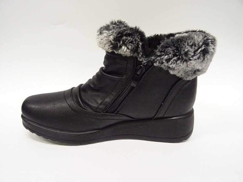 Botki damskie 7A2905.BLACK Ocieplane (37/42,12par)