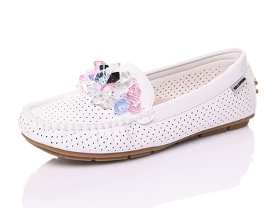 Balerinki damskie JH707-9.WHITE (36/41,12par)