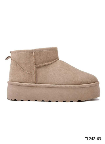 Botki damskie ocieplane TL242-63.KHAKI (36/41,12par)