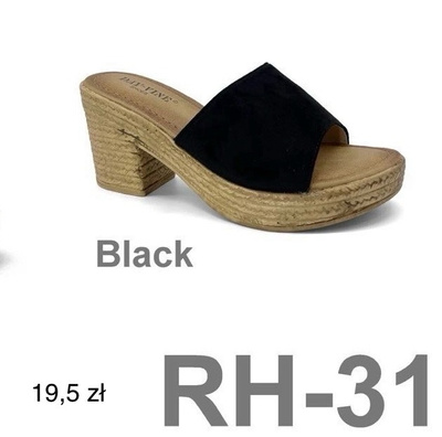 Klapki damskie RH-31.BLACK (36/41,12par)