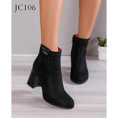 Botki damskie ocieplane  7AJC106.BLACK   (36/41 ,12par)