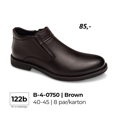 Trzewiki męskie 9AB-4-0750.BROWN  (41/46,8par)