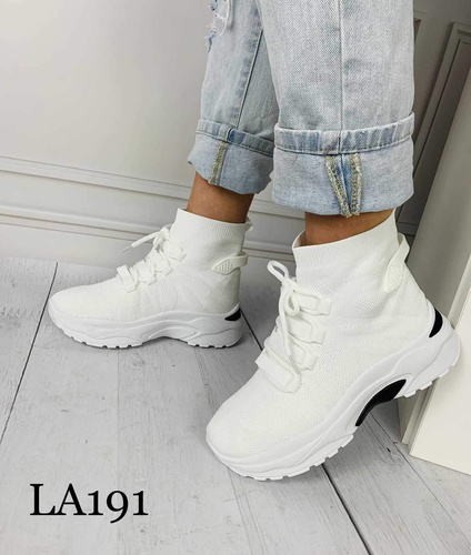 Buty sportowe damskie LA191.WHITE (36/41,12par)