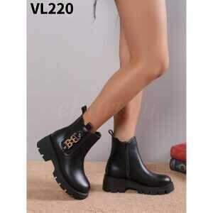 Botki damskie ocieplane  7AVL220.BLACK   (36/41,12par)