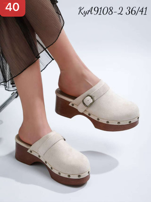 Klapki damskie 9108-2.BEIGE (36/41,12par)