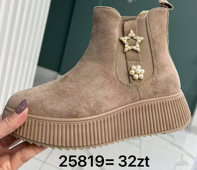 Botki damskie ocieplane 25819.BEIGE (36/41,12par)