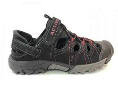 Sandały chłopięce 5ABS900C-1.BLACK/RED (31/36,8par)