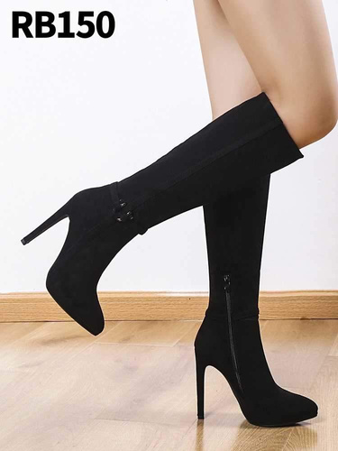 Kozaki damskie RB150.BLACK Ocieplane (36/41,12par)