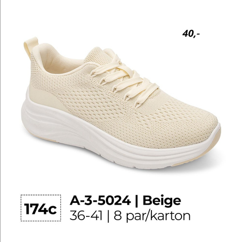 Buty sportowe damskie 3-5024.BEIGE (36/41,8par)