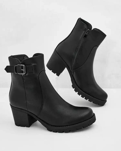 Botki damskie ocieplane A2069.BLACK (36/41,12par)