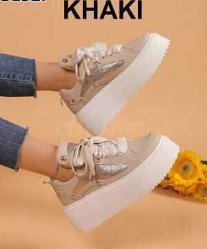 Buty sportowe damskie 7ABL527.KHAKI (36/41,12par)