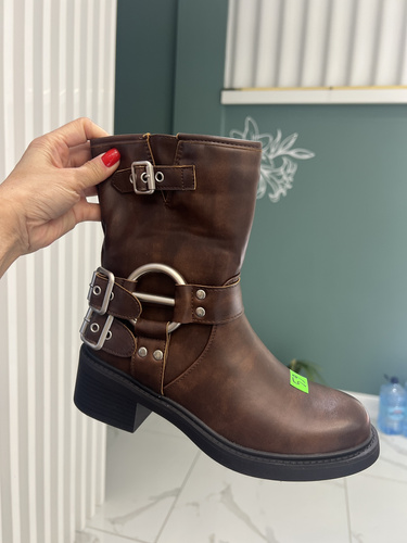 Botki damskie 7A9203.BROWN (36/41,12par)