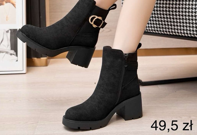 Botki damskie BM180.BLACK Ocieplane (36/41,12par)