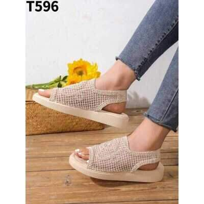 Sandały damskie 7AT596.KHAKI (36/41,12par)