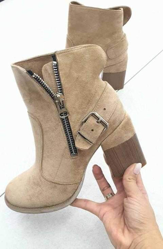 Botki damskie A5712-63.KHAKI (36/41,12par)