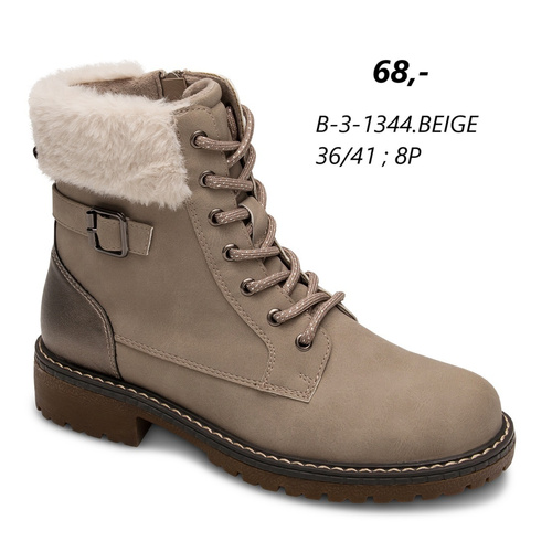 Botki damskie 7AB-3-1344.BEIGE (36/41,8par)