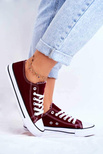 Trampki damskie 7AQY831-45.BURGUNDY (36/41,12par)