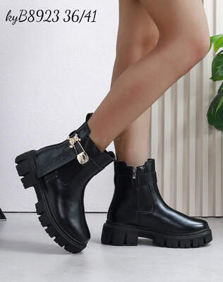 Botki damskie 7A8923.BLACK Ocieplany (36/41,12par)