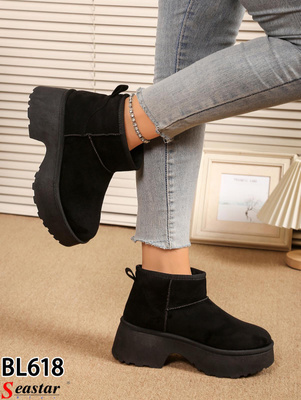 Botki damskie ocieplane BL618.BLACK (36/41,12par)