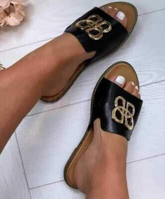 Klapki damskie 7A9755.BLACK (36/41,12par)