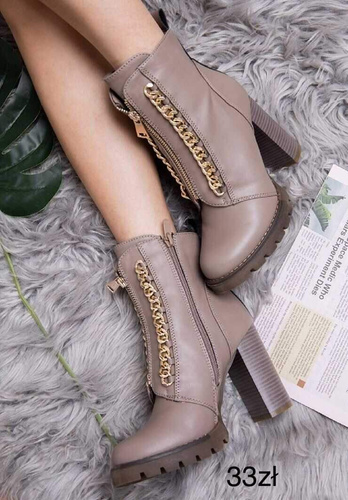 Botki damskie ocieplane 7AF5937.KHAKI (36/41,12par)