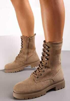 Botki damskie ocieplane  7AMR-23.KHAKI  (36/41,12par)