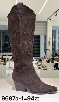 Kozaki damskie 9697A-1.BROWN (36/41,12par)