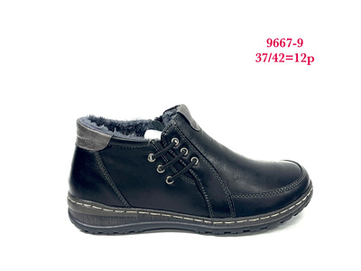 Botki damskie ocieplane 7A9667-9.BLACK/GREY (36/41,12par)