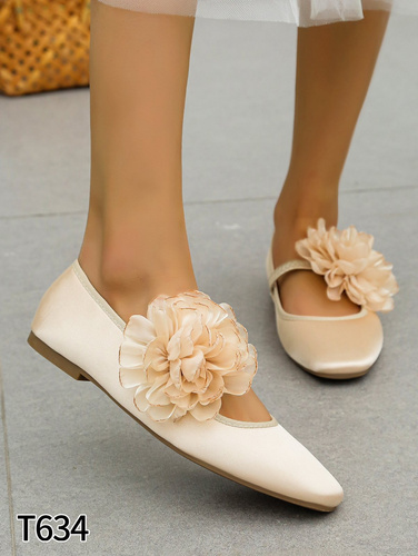 Balerinki damskie T634.BEIGE (36/41,12par)