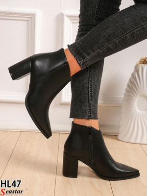 Botki damskie ocieplane HL47.BLACK (36/41,12par)