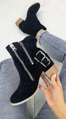 Czarne botki damskie A6110.BLACK (36/41,12par)