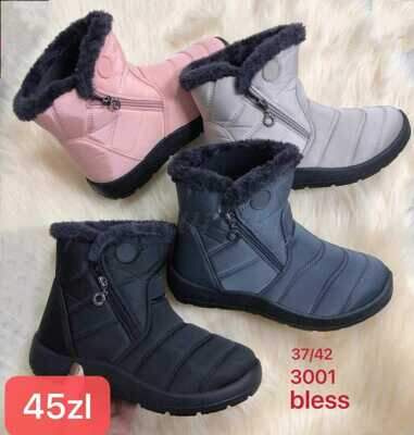 Botki damskie ocieplane 7A3001.KOLORDOWYBORU (37/42,12par)