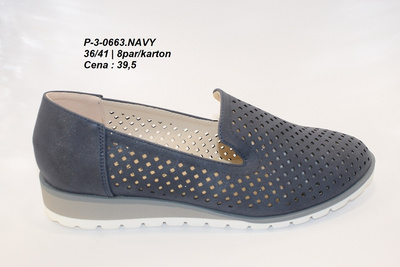 Półbuty damskie 3-663.NAVY (36/41,8par)