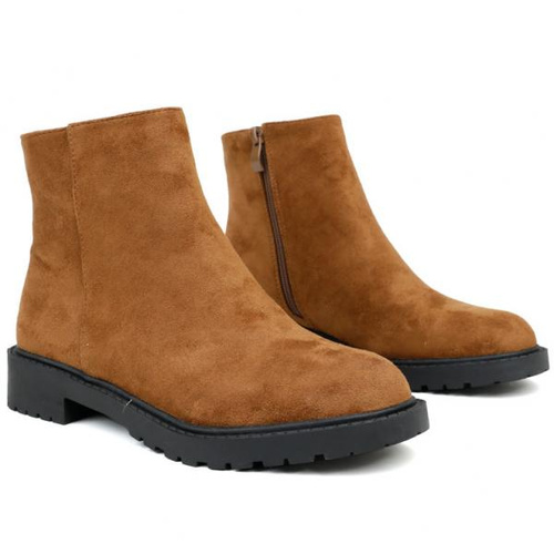 Botki damskie RM09-21.BROWN Ocieplane (36/41,8par)
