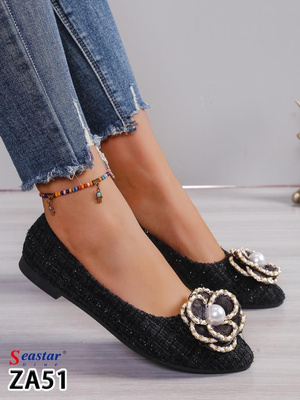 Balerinki damskie 7AZA51.BLACK  (36/41,12par)