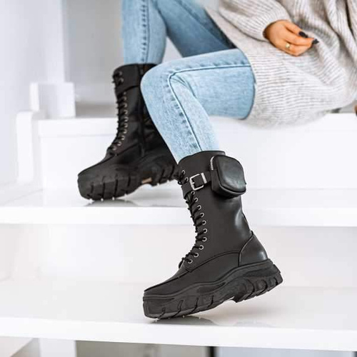 Botki damskie 7A55-73.BLACK Ocieplany (36/41,12par)