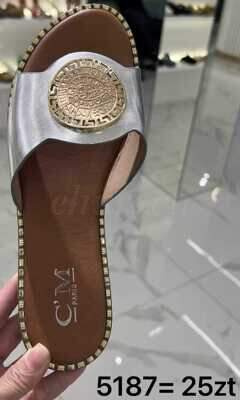 Klapki damskie 7A5187.SILVER (36/41,12par)