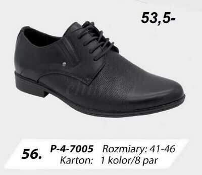 Półbuty męskie  9AP-4-7005.BLACK  (41/46,8par)