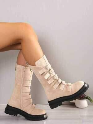 Botki damskie ocieplane 7ANC1307.BEIGE (36/41,12par)