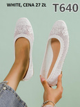 Balerinki damskie T640.WHITE (36/41,12par)