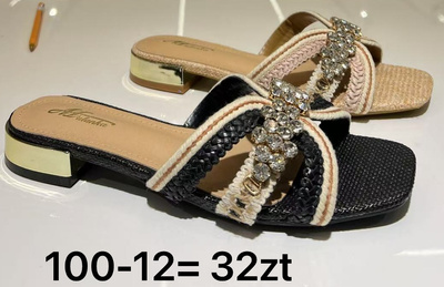 Klapki damskie 100-12.KOLORDOWYBORU (36/41,12par)