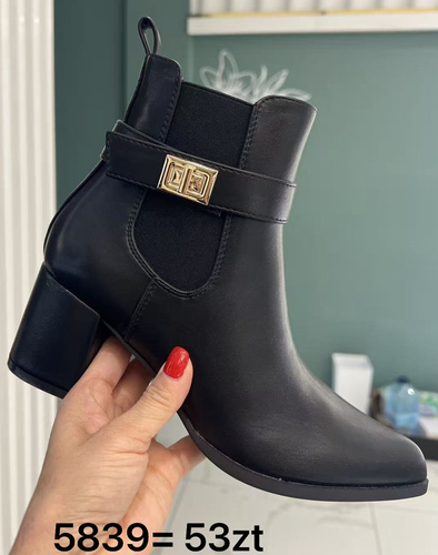 Botki damskie ocieplane 5839.BLACK (36/41,12par)