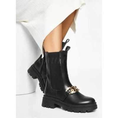 Botki damskie 7AC308.BLACK Ocieplane (36/41,12par)