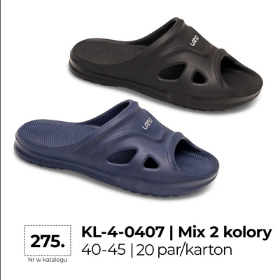 Klapki męskie 9AKL-4-0407.MIX (40/45,18par)
