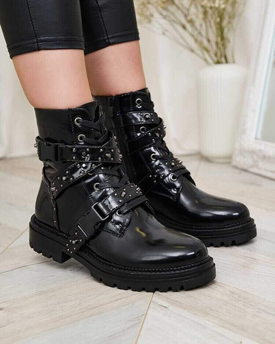 Botki damskie ocieplane  7A8273.BLACK (36/41,12par)