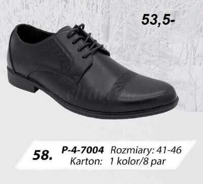 Półbuty męskie  9AP-4-7004.BLACK  (41/46,8par)