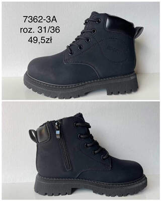 Trzewiki chłopięce 5A7362-3A.BLACK (31/36,12par)